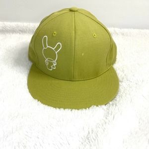 KIDROBOT Lime Green Limited Edition Fitted Hat 7 3/8 Mascot Dunny Munny Rare!